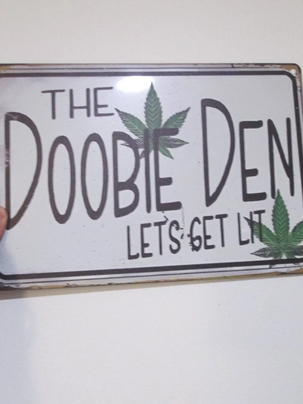 Lets Get Lit Doobie Den man cave Lounge room sign Novelty fun!
